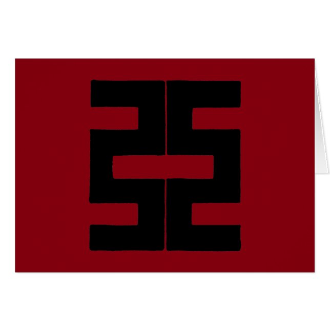 Cartão Budismo: Machado dobro (Frente horizontal)