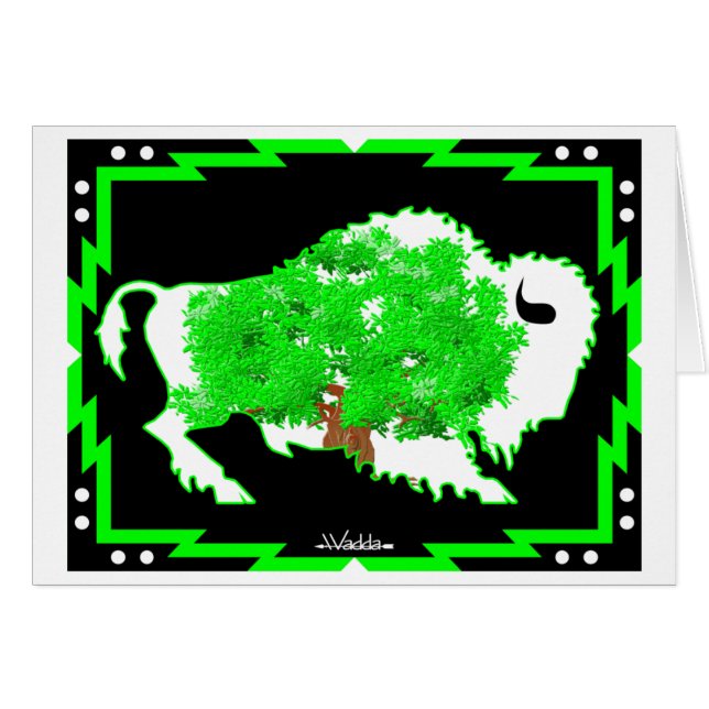 Cartão Búfalo sagrado (Frente horizontal)