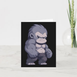 Cartão Buff Alpha Silverback Gorilla Ape Design Boxing Go