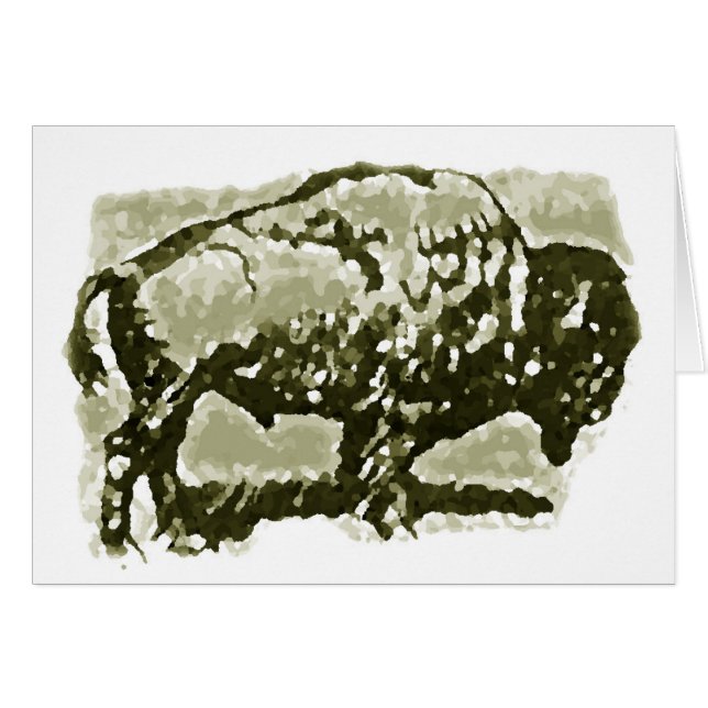 Cartão Buffalo Art (Frente Horizontal)