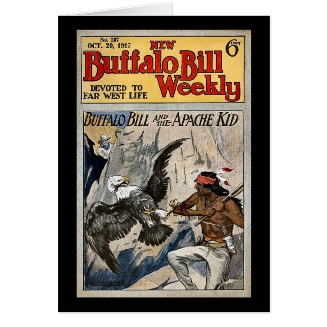 Cartão Buffalo Bill 1917 semanal - o miúdo de Apache (Frente)