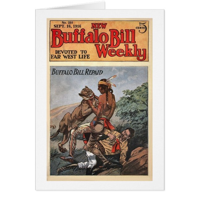 Cartão Buffalo Bill 1 semanal - vintage (Frente)