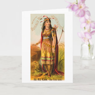 Cartão Buffalo Bill Handsomest Indian Maiden 1880