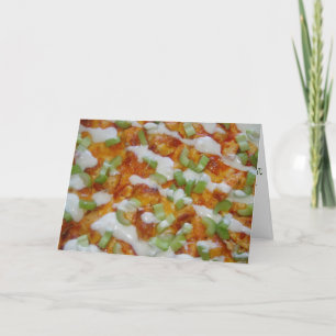 Cartão "Buffalo Chicken Pizza" Birthday Card