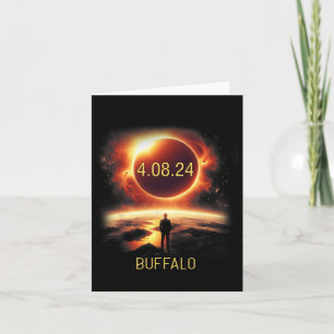 Cartão Buffalo New York Ny Total Eclipse Solar 2024 abril