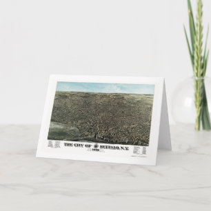 Cartão Buffalo, NY Panoramic Map - 1880