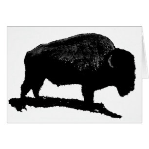 Cartão Buffalo Preto e Branco
