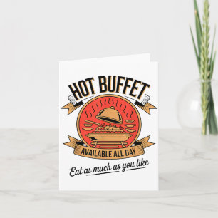 Cartão Buffet Quente Disponível Todo o Dia Coma Quanto Qu