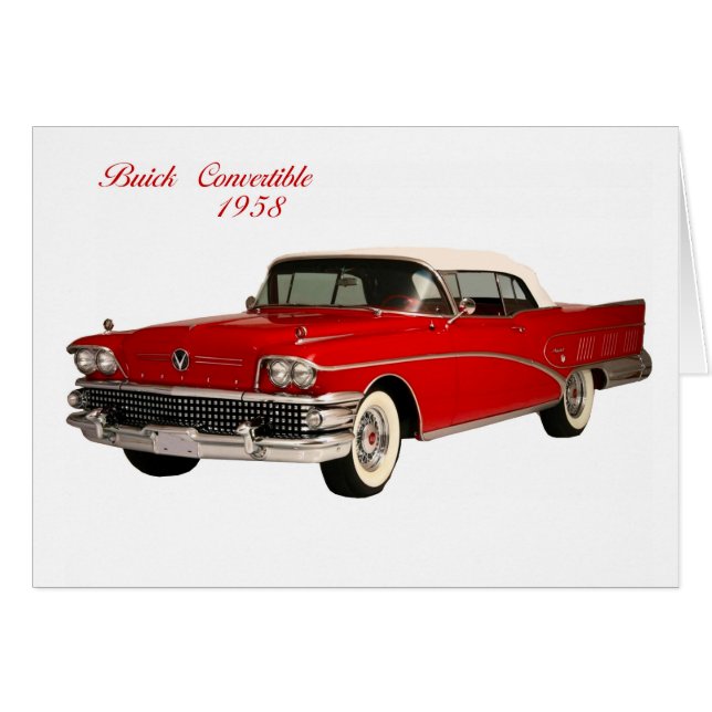 Cartão Buick Convertível 1958 (Frente Horizontal)