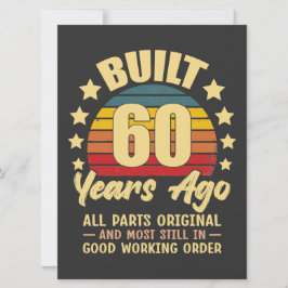 Cartão Built 60 Years Ago All Parts Original 60 Birthday