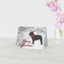 Cartão Buldogue / Boletim de Natal Francês