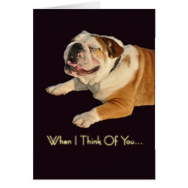 Cartão Buldogue de sorriso