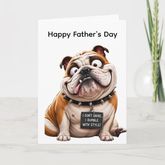 CARTÃO BULDOGUE INGLÊS CARTOON ENGRAÇADO (Frente)