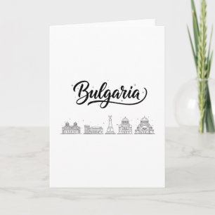 Cartão Bulgária Skyline Viagens Roupas de Férias