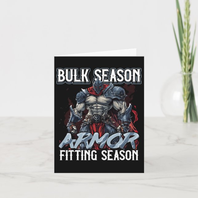 Cartão Bulk Season Armor Fitting Season Gym Meme (Frente)