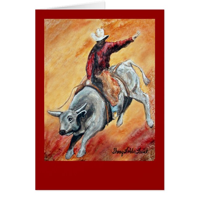 Cartão BULL E CAVALEIRO - personalizados (Frente)