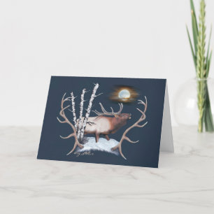 Cartão Bull Elk Bugling