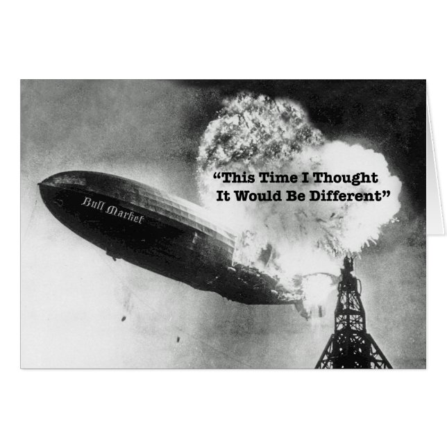 Cartão Bull Market Crash Humor (Frente Horizontal)