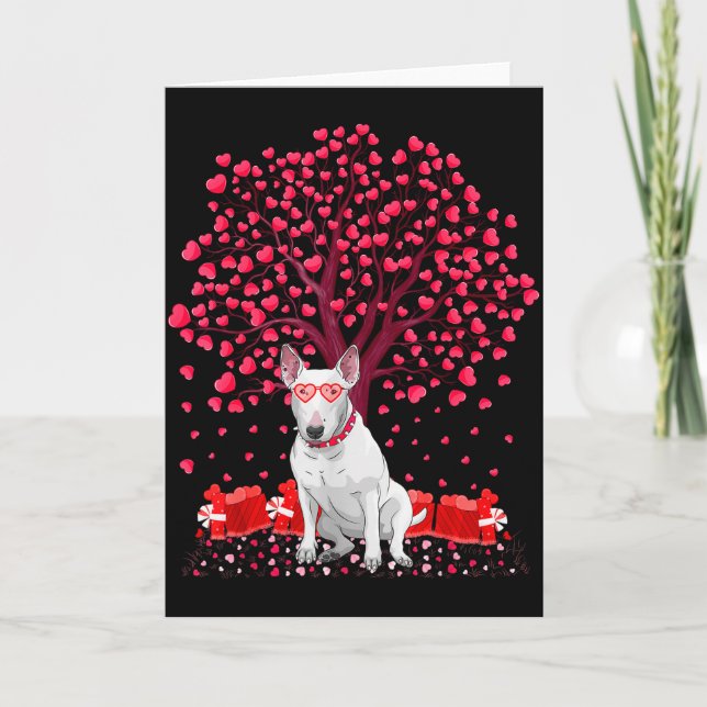 Cartão Bull Terrier Dog Lover Funny Bull Terrier Valentin (Frente)