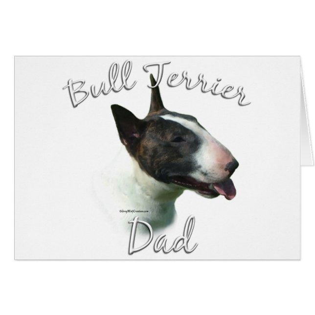 Cartão Bull Terrier Pai 2 (Frente Horizontal)