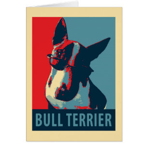 Cartão Bull Terrier Partiody Política