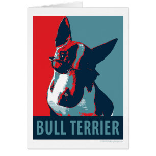 Cartão Bull Terrier Partiody Política