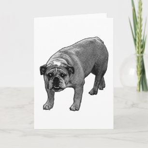 Cartão Bulldog Desejo Brilhante
