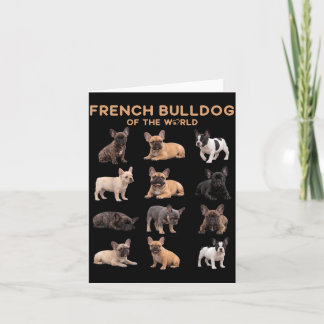 Cartão Bulldog Francês do Mundo Animais Amante de Cães