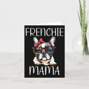 Cartão Bulldog Frenchie Mamãe Aquarela Cachorro Dia das M