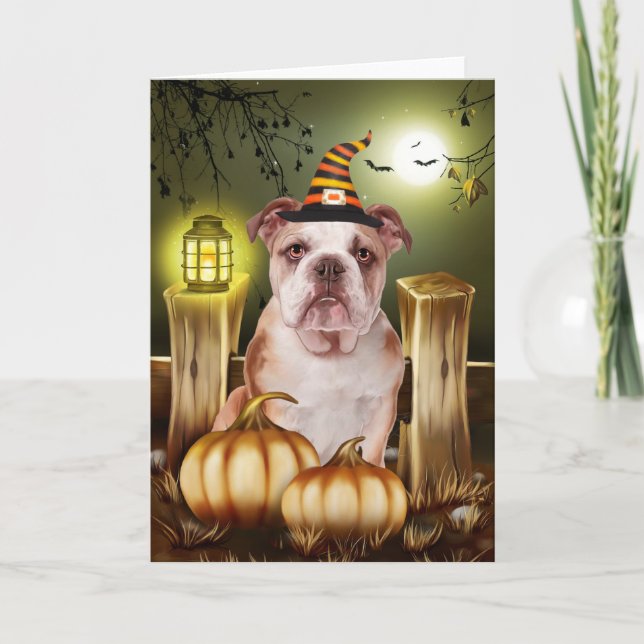 Cartão Bulldog Halloween (Frente)