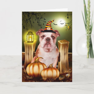Cartão Bulldog Halloween