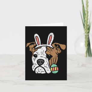 Cartão Bulldog Inglês Bunny Amante do Cão Dono Homens Mul