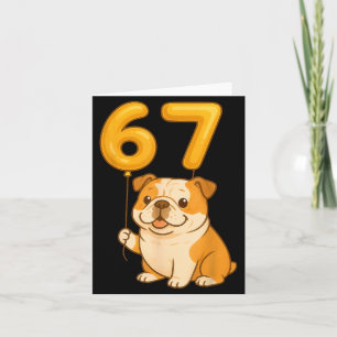 Cartão Bulldog Inglês Cachorro Engraçado 67 Meme Seis Set
