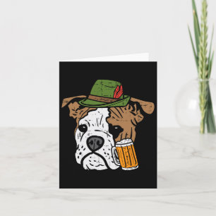 Cartão Bulldog Inglês Cão Bávaro Homens Mulheres 