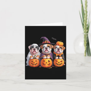 Cartão Bulldog Inglês Engraçado Fantasma Frenchie Cachorr