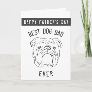 Cartão Bulldog, Melhor Pai Cachorro de Todos os Tempos, F