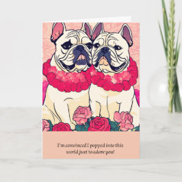 Cartão bulldog message happy birthday