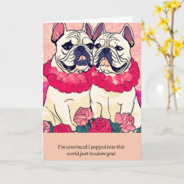 Cartão bulldog message happy birthday