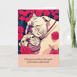 Cartão bulldog message happy birthday