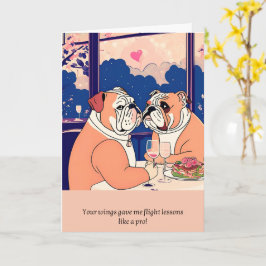 Cartão bulldog message happy birthday