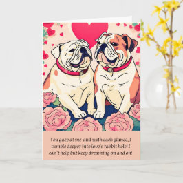 Cartão bulldog message happy birthday