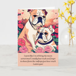 Cartão bulldog message happy birthday