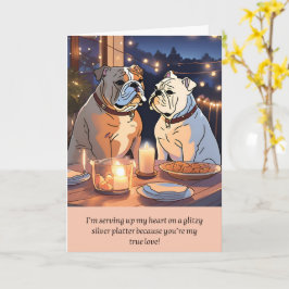 Cartão bulldog message happy birthday