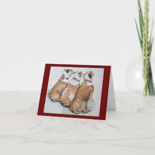 Cartão bulldogs note card