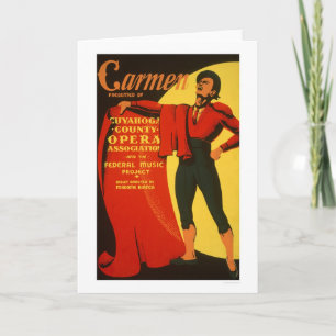 Cartão Bullfighter Carmen 1939 WPA