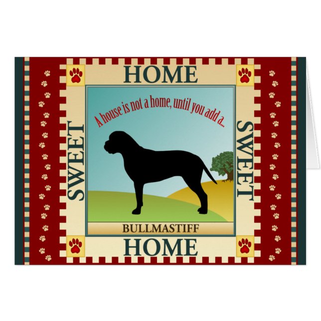 Cartão Bullmastiff (Frente horizontal)