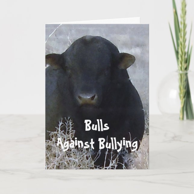 Cartão Bulls Contra Bullying 1 de 7 Diferentes (Frente)