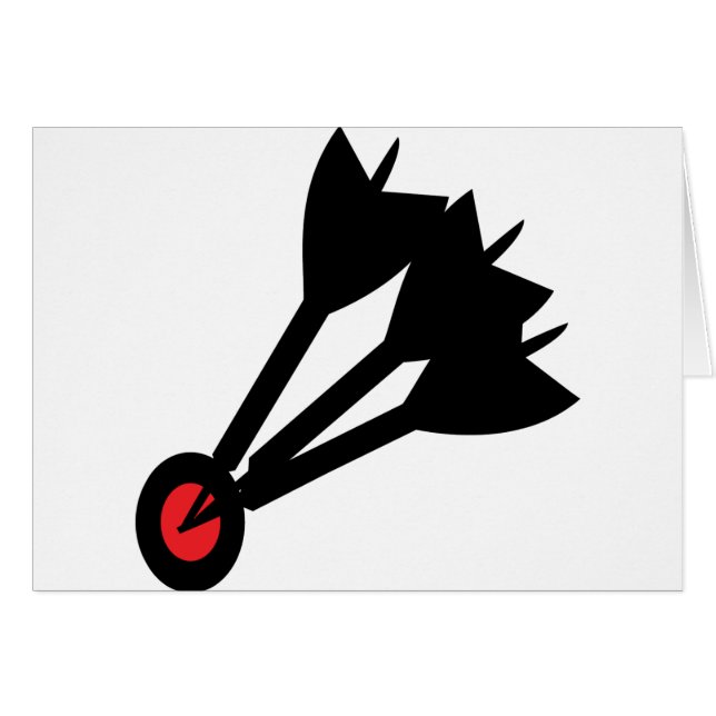 Cartão bullseye das setas do dardo (Frente Horizontal)