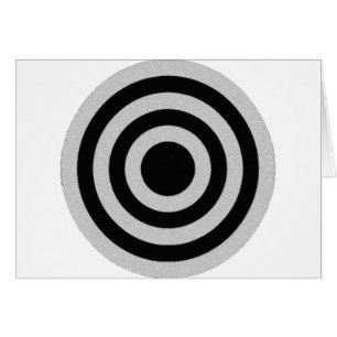 Cartão BullsEYE preto e de prata