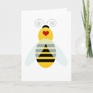 Cartão bumble cuties da abelha